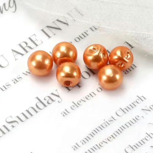 Nähknöpfe, 100 Stück, 6 mm, 8 mm, 10 mm, 12 mm, 15 mm, 18 mm, Perlmuttknöpfe für Kleidung, Nähzubehör, Damenbekleidung, Material-Orange-6 mm von YOLNEY