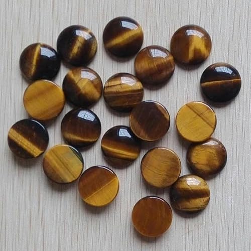 Natürliche tigerauge Labradorit quarz rot stein runde cabochon perlen für schmuck machen 20mm Großhandel 20 teile/los-tiger eye stone von YOLNEY