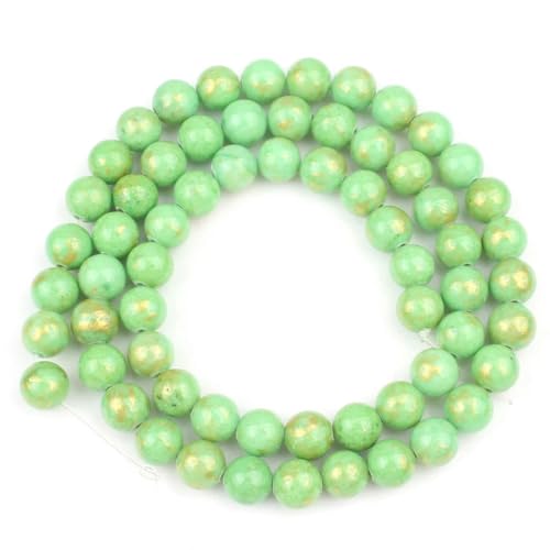 Natursteinperlen, grünes Katzenauge, Malachit, Achate, Kristalljade, runde lose Perlen zur Schmuckherstellung, DIY-Zubehör, 15 Zoll, Jade 2–12 mm, 28 Perlen von YOLNEY