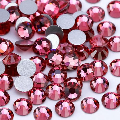 SS16 Mehrfarbiger, nicht zum Hotfixieren geeigneter Strass, 1440 Stück/Packung, Flatback zum Aufkleben für Nailart-Dekorationen, Stoff-/Kleidungs-Strass-Rose von YOLNEY