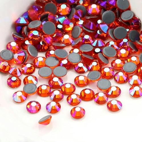 SS6–SS30 Mehrfarbiger Crystal AB Hot Fix Strass Kristall Super Glitter Strass Aufbügel-Strasssteine für Nailart Stoff Kleidung-Hyazinth AB-SS12-1440 Stück von YOLNEY