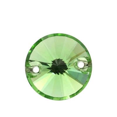 Strasssteine zum Aufnähen, runde Glasperlen, Kristall-Strasssteine, Dekorationsapplikationen für Hochzeitskleider, Kleidung, Peridot, 16 mm, 24 Stk von YOLNEY