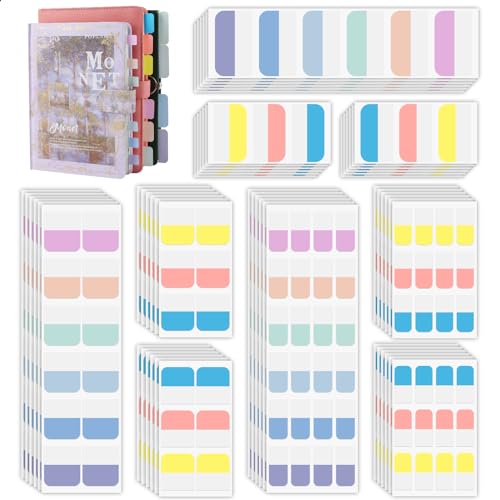 840 Stück Haftnotizen Klebezettel, 6 Stile Sticky Notes Aesthetic, Beschreibbar Transparente Haftnotizen Index, Haftnotizen Pastell, Transparente Haftnotizen, Selbstklebende Haftstreifen von YONGQING