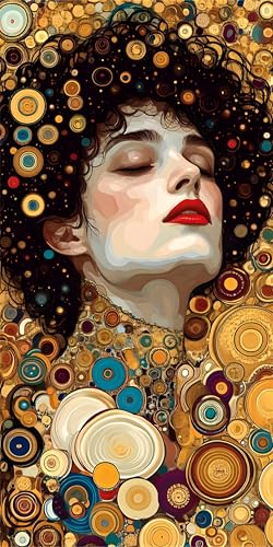 5D Diamond Painting Erwachsene groß xxl 30x60cm, Diamant Painting Bilder Klimt Diamond Painting Kinder, DIY Frau Diamanten Malerei Stickerei Kreuzstich Set, für Geeignet Als Geschenk Mädchen P-258 von YOOYLLCY