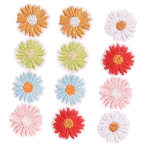 YOSADIER 12 Stück Gänseblümchen Blumen Patch Aufkleber Stoff Für Damen Bestickte Gänseblümchen Zum Basteln Nähen Stoffstickerei Tulpenrosa Scrapbook DIY Dekorationen YOSADIER 12 Stück Gänseblümchen Blumen Patch Aufkleber Stoff Für Damen Bestickte Gänseblümchen Zum Basteln Nähen Stoffstickerei Tulpenrosa Scrapbook DIY Dekorationen von YOSADIER