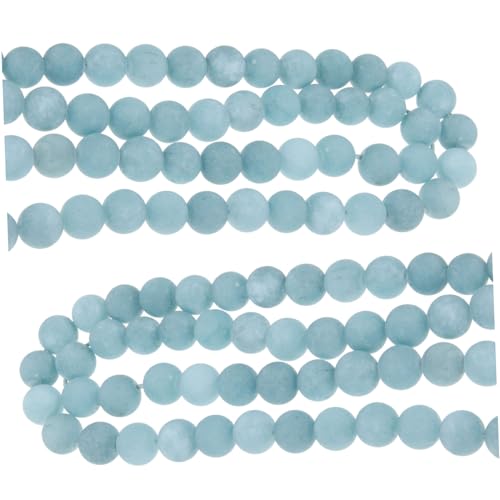 YOSADIER 2 Aquamarinperlen wheinatsgeschenke gemstone beads Schmuckzubehör schlusselketten bastelzeug Bausätze Hornperlen grüne Perlen DIY handwerkliche Steinperlen Charms-Perlen Naturstein von YOSADIER