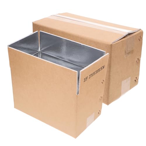 YOSADIER 2er-packung Kühlbox Transportieren Trockeneis-versandkartons Isolierboxen Isolierte Boxen Für Den Kaltversand Isolierte Versandbehälter Isolierte Versandkartons Papier von YOSADIER