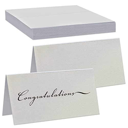 YOTINO 50Pcs Tischkarten, Platzkarten Blanko, Sitzkarten Namenskarten zum Beschriften, für Tischreservierung, Hochzeit, Geburtstag, Kommunion, Taufe, Party(10x10cm) von YOTINO