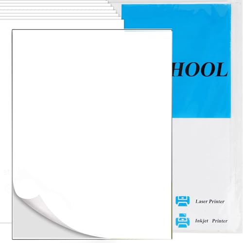 YOUHOOL A4 Vollblatt Aufkleber Aufkleber Adressetiketten Weiß Matte Etikettenpapier 210mm X 297mm Verschiffenetiketten für Laser Inkjet Drucker von YOUHOOL