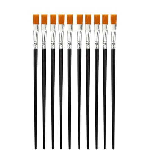 10 Stück handbemalte Pinsel Kunstpinsel Sets Nylon Haar Künstler Acrylpinsel für Acryl Öl Aquarell Aquarellpinsel Set Ölmalpinsel Acrylpinsel Set für runde von YOUNAFEN