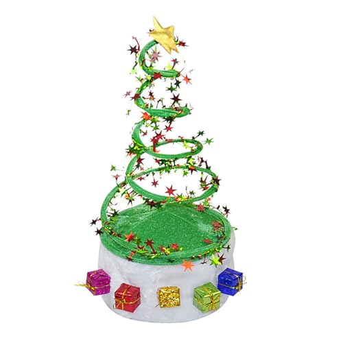 YOUNAFEN Weihnachtsbaum-Kopfbedeckung, Hut, Weihnachten, Frühlingsstern, Kopfschmuck, Geschenkbedarf, festliche Geschenke für die Weihnachtszeit von YOUNAFEN