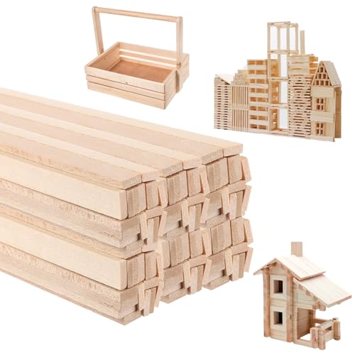 200 PCS Holzklötzchen Zum Basteln 300x9MM Dicke 3mm Holz Zum Basteln Aus Einem Lindenblatt, Klötzchen Zum Basteln Holzklötzchen Für Holzbearbeitung Und Ein DIY Projekt von YOUNTHYE