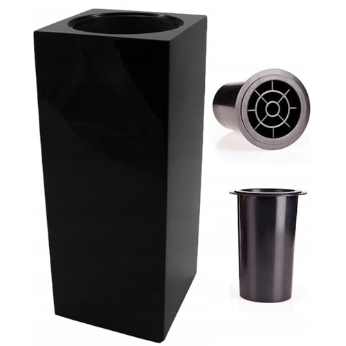 Grab Vase| Grabvasen | Friedhof Vase| Grabschmuck| Vase aus Epoxidharz- Schwarz|R41 von YOURSGARTEN