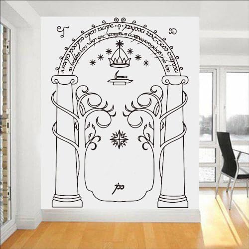 YOUSHIHUI Film Wandtattoo Moria Tor Mine Kinderzimmer Dekoration Vinyl Kinderzimmer Interieur Wandaufkleber Jungen Schlafsaal Home Decor 78x57cm von YOUSHIHUI