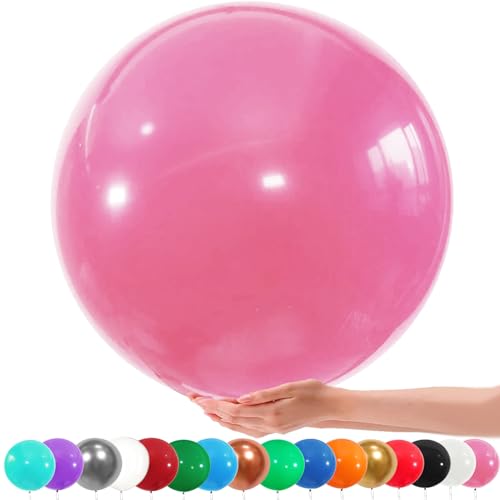 36 Zoll Riesen Luftballons, 6 Stück Groß Rosa Luftballon, 90CM Latex Grosse Luftballons Dekoration für Hochzeit Geburtstag Taufe Babyparty Kindergeburtstag Karnevals Deko von YOUYIKE