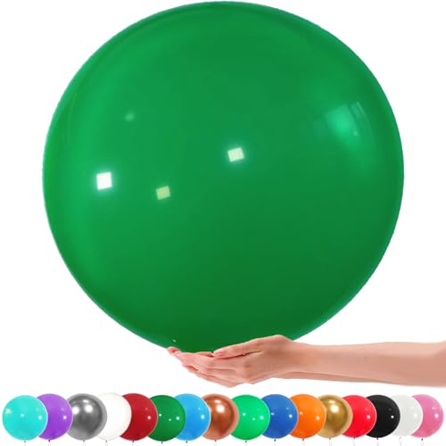 36 Zoll Riesen Luftballons, 6 Stück Groß Luftballon, 90CM Latex Grosse Luftballons Dekoration für Hochzeit Geburtstag Taufe Babyparty Kindergeburtstag Karnevals Deko (dunkelgrüner) von YOUYIKE