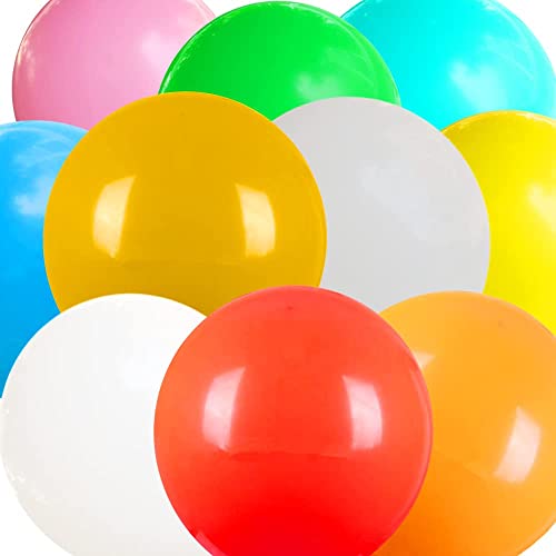 Latex Riesige Ballon, 10 Stück 18 Zoll Große Luftballons Bunt, Luftballons Gross Rund, Riesen Luftballons xxl, Runde Ballons für Hochzeitsfest-Festival Geburtstags Kinder Party Festival Karneval von YOUYIKE