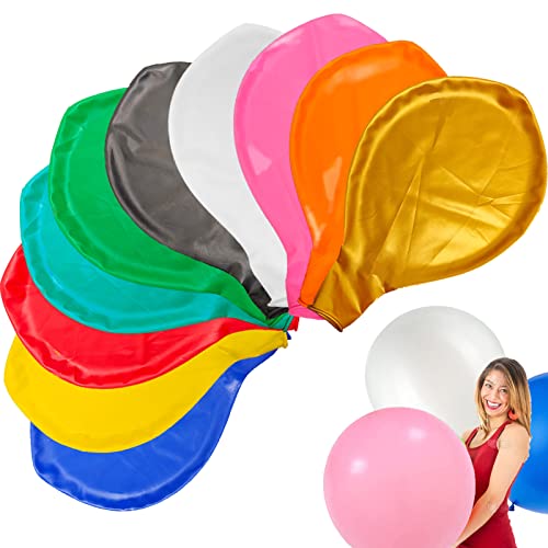 YOUYIKE 36 Zoll Grosse Bunt Luftballons,10 Stück Riese Luftballon, 90CM Latex Groß Luftballons XXL, Dekoration für Hochzeit Geburtstag Taufe Babyparty Kindergeburtstag Karnevals Deko von YOUYIKE