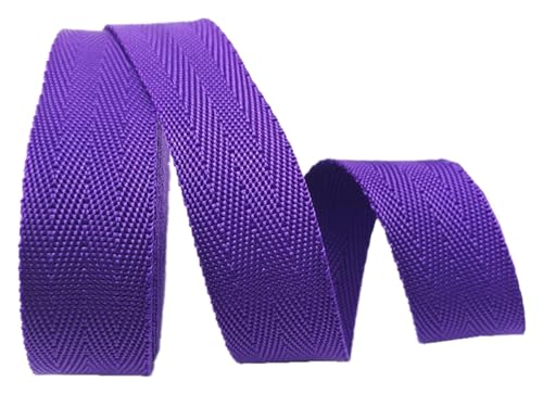Canvas-Rucksack-Gepäckgurte, Baumwoll-Gurtband, Baumwoll-Gurtband, Gurtband 25 mm, Polypropylen-Gurtband 1 Zoll, Polster-Gurtband for Stühle, Sofa(Purple,25mm x 10m) von YOUYIMEI