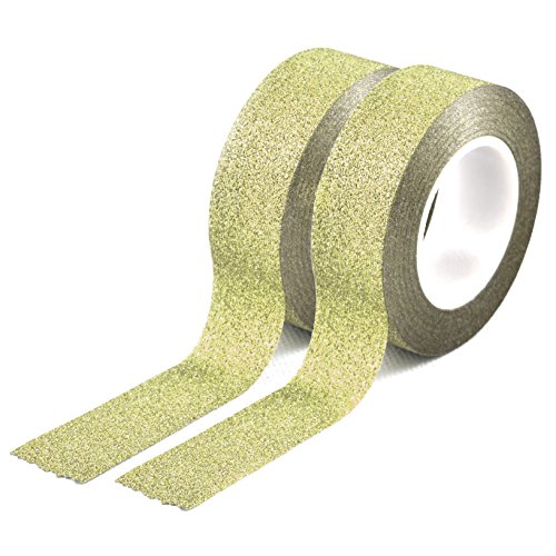 YOUZiNGS 2er-Set Washi Masking Tape in Farbe Gold, Masking Tape, Washi Tape, Klebeband, Marke von YOUZiNGS