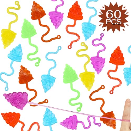 YOYOHAHAHA Scheiß-60pcs,Bunte Kinderklatschspielzeuge,Kackhaufen Form Bunte,Kinderklebespielzeuge füR und Werbegeschenke. Geeignet füR Jungen und MäDchen, Tolle Mitbringsel füR Kindergeburtstage von YOYOHAHAHA