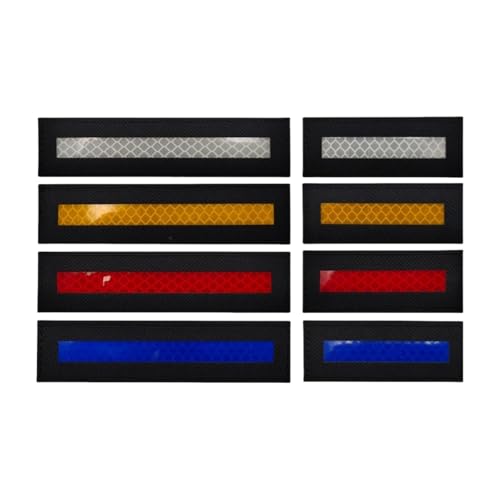 Farbiger Reflektorstreifen-Patch, Nylon-Armband, Nachtidentifikations-Patch, Rucksack-Patch, Brust-Patch, taktischer Moral-Patch – 4 Stück von YOYUMI