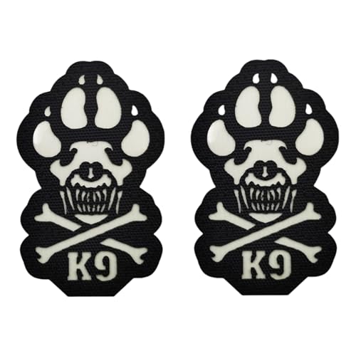 K9 Patch Infrarot-reflektierendes Abzeichen, Nylongewebe Taktischer Morale Patch für Taktische Weste Rucksack Helm - 2er Pack Weiß von YOYUMI