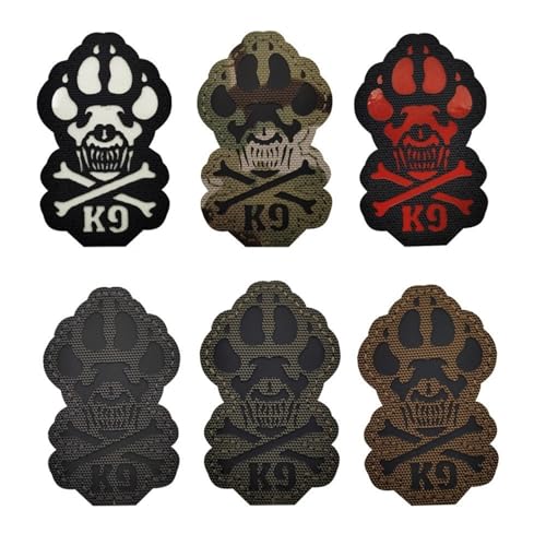 K9 Patch Infrarot-reflektierendes Abzeichen, taktischer Moral-Patch aus Nylongewebe für taktische Weste, Rucksack, Helm – 6 Stück von YOYUMI