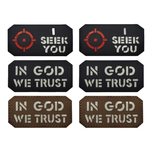 Lustige leuchtende reflektierende Patches, taktische Moral-Patches aus Nylon, personalisierte Armbänder für taktische Ausrüstung – 6er-Pack von YOYUMI