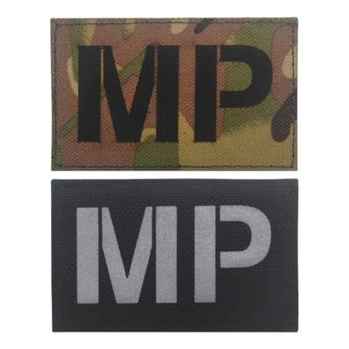 MP Tactical Morale Patch, Nylon-Armband, passend für taktische Weste, Helm und Uniform – 2 Stück IR-reflektierend von YOYUMI