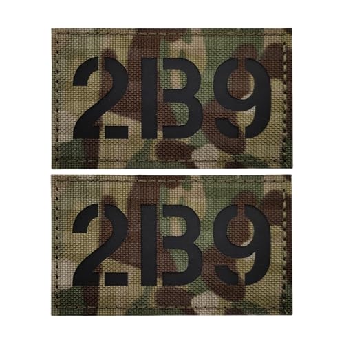 Militärischer Rufzeichen-Patch aus Nylongewebe, taktischer reflektierender IR-Stoff, Nachtidentifikations-Patch, Moral-Patch, Camouflage-2B9 von YOYUMI