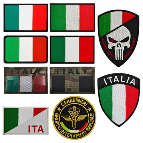 Italienische Flagge Patch Flagge Mit Italia Taktisches Moralabzeichen Armband Abzeichen Stoffaufnäher Zubehör Patches von YOYUMI