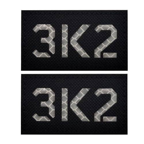 Militärische Rufzeichen Patch Reflektierender Abzeichen Aufnäher, Identifikation Für Taktische Rufzeichen, Nylonmaterial, Geeignet Für Taktische Helmweste, 4 * 7cm 2 Stück (3K2) von YOYUMI