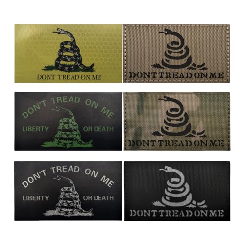 Snake Militärische taktische Infrarot-Reflex-Patches zur Nachtidentifikation „DONT TREAD ON ME“ – 6 Stück von YOYUMI