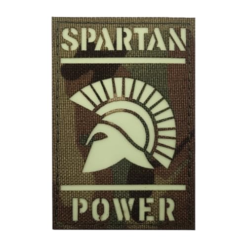 Spartan Power Tactical Morale Patch Infrarot-reflektierendes Abzeichen-Armband – Camouflage, leuchtet im Dunkeln von YOYUMI