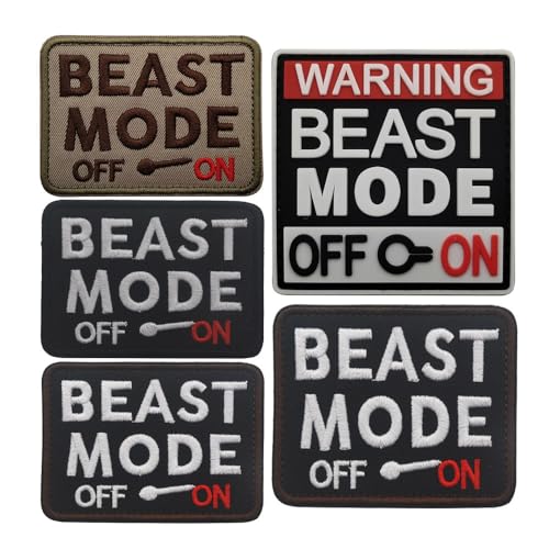 Taktischer Patch Beast Mode On Lustiger Patch Stickerei Klettverschluss Abzeichen Pack Stempel von YOYUMI