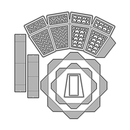 Stanzformen aus Karbonstahl, Behälterbox, Schablonen für Scrapbooking und Kartenherstellung, Messerform von YPBEW