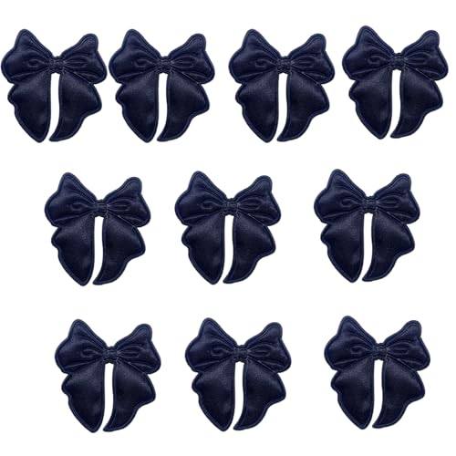 10 x Schleifen-Aufnäher, doppelseitige Schleifen, dekorative Flicken zum Aufnähen, Applikation, Schleife, bestickte Flicken 10 x Schleifen-Aufnäher, doppelseitige Schleifen, dekorative Flicken zum Aufnähen, Applikation, Schleife, bestickte Flicken von YPREWY