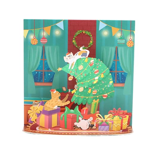 3D-Weihnachtskarten, Themenkarte, handgefertigte Grußkarten mit Umschlag für Urlaubsgeschenke 3D-Weihnachtskarten, Themenkarte, handgefertigte Grußkarten mit Umschlag für Urlaubsgeschenke von YPREWY
