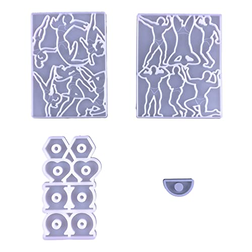 Silikonform für Strohhalm-Aufsätze, für Epoxidharz, Strohharz, Tänzerin, Epoxidharz, Gießformen von YPREWY