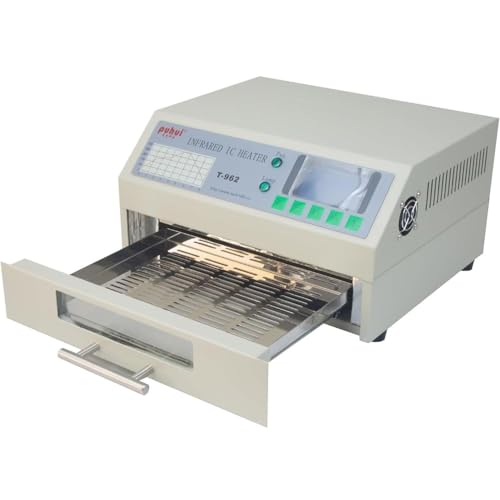 Automatische Reflow-Lötmaschine, Reflow-Ofen mit Heißluftzirkulation, PCB-Desktop-Reflow-Ofen, professionelle Heizung(110V,962) von YQDDO