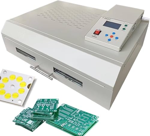 Automatischer Reflow-Ofen, 1500w Automatische Reflow-Lötmaschine, Infrarot Lötheizung 300 * 320mm Professionelle Infrarot Heizlötmaschine(110V,962C) von YQDDO