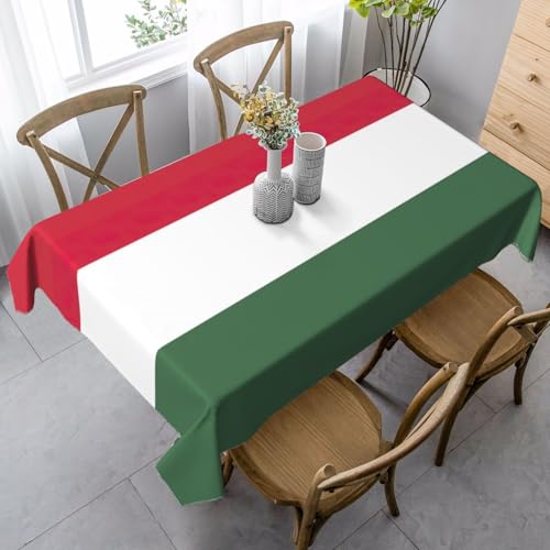 YQTGBCED Elegante rechteckige Tischdecke, Motiv: Flagge von Ungarn, weiches Pfirsichleder, für Partys und den täglichen Gebrauch von YQTGBCED