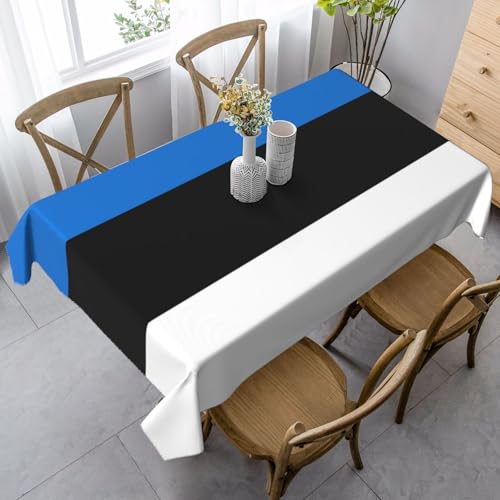 YQTGBCED Elegante rechteckige Tischdecke mit Estland-Motiv, weiches Pfirsichleder, für Partys und den täglichen Gebrauch von YQTGBCED