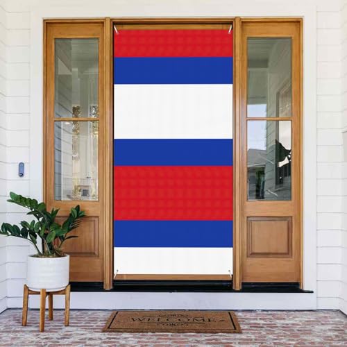 Russische Flagge Druck Türabdeckung Banner Party Dekorationen Veranda Schilder für Geburtstage Indoor Outdoor von YQxwJL