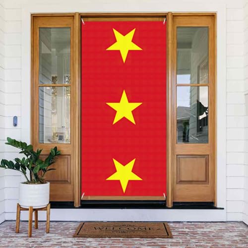 Vietnamesische Flagge Druck Tür Abdeckung Banner Party Dekorationen Veranda Schilder für Geburtstage Indoor Outdoor von YQxwJL