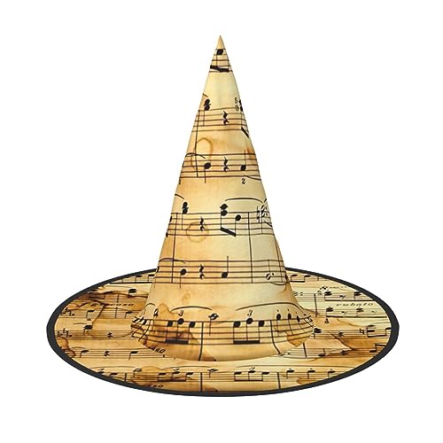 YQxwJL Hexenhut mit Musiknoten-Druck, Hexenhut, zum Aufhängen, schwimmende Hexenhüte, für Halloween, Weihnachten, Party-Dekoration YQxwJL Hexenhut mit Musiknoten-Druck, Hexenhut, zum Aufhängen, schwimmende Hexenhüte, für Halloween, Weihnachten, Party-Dekoration von YQxwJL