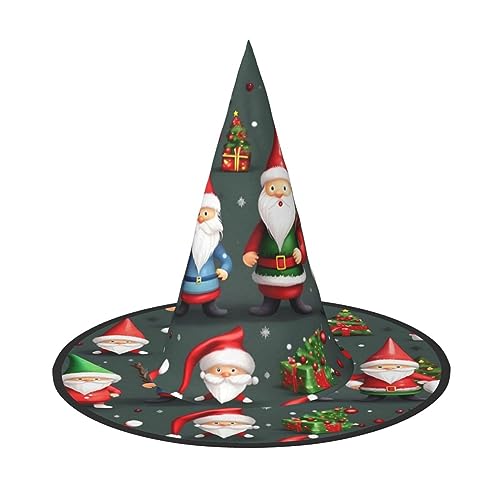 YQxwJL Lustiger Weihnachtswichtel-Druck für Erwachsene, Zaubererhüte, hängende Partyhüte, Halloween-Hexenhüte, für Hof, Veranda, Dekoration von YQxwJL