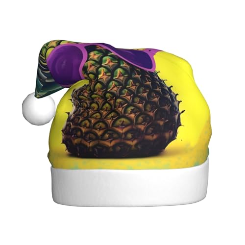 YQxwJL Psych Ananas Zitat Druck Plüsch Schneemann Weihnachtsdekorationen Hüte Nikolausmützen für Weihnachten Urlaub Party Supplies von YQxwJL