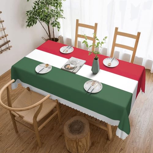 YQxwJL Rechteckige Tischdecke mit Flagge von Ungarn, Küche, Esszimmer, Tischdecken für Tische, Party, Hochzeit von YQxwJL